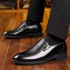 Plus Size 4.5-14.5 Men Wedding Genuine Leather Business Formal Men's Dress Shoes Loafers Black Casual Youth British Style Shoes