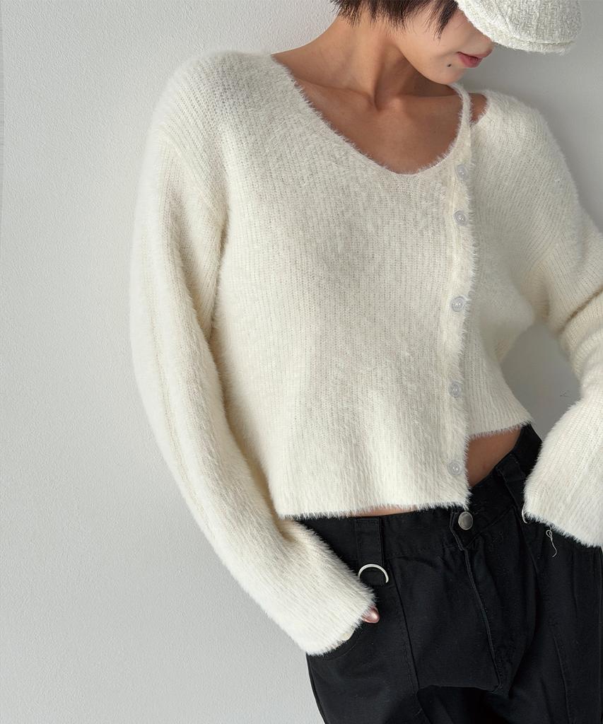 THE GREEN LAB Hairy Soft Knit [Ivory]