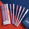6 Pcs/Set Morandi Color Ink Black Gel Pens Student Diary Pen Handbook Pen Office And Study Stationery School Supplies