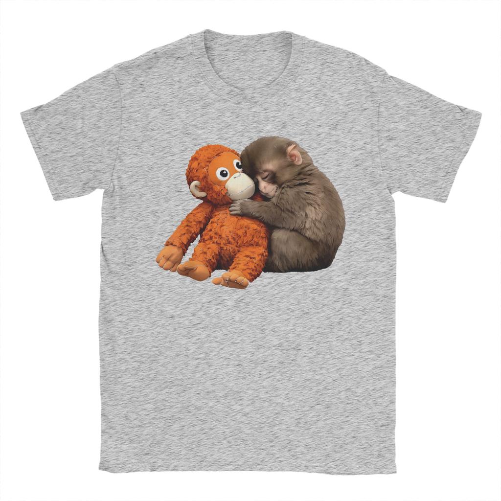 Men Punch Monkey Funny Animal T Shirt 100 Cotton Clothes Leisure Short Sleeve Crewneck Tee Shirt Gift Idea TShirts