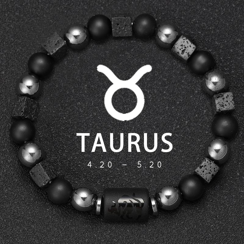 12 Zodiac Natural Stone Bracelets - Cancer, Virgo, Leo, Libra Designs, Ideal Couples & Friendship Gifts, Unisex Jewelry (Pulsera