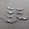 Retro Zinc Alloy Heart Wings Spacer Beads & Pendants for DIY Jewelry