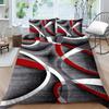 3D Family Bedding Single Double Bed Full Size Vintage Graphic Printed Bedding Geometric Pattern Pillowcase and Quilt Cover Washable Home Decoration