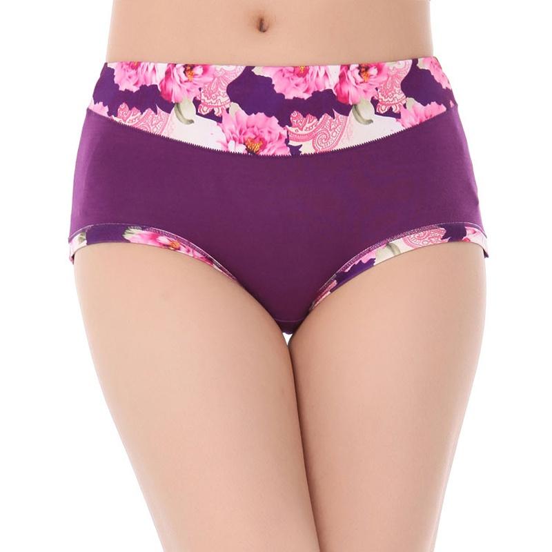 Damen Sexy Unterwäsche Modal Höschen Blumige Unterhose Elegante Boyshorts für Komfort