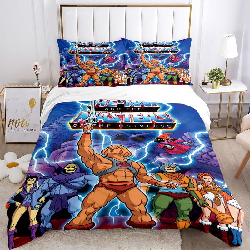 Masters Universe Adventure Print 3Pcs Bedding Setduvet Cover With 2 Bedropillowcase Home Birthday Gift