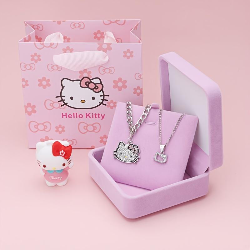 New Fashionable KT Cat Pendant Collar Necklace, Without Gift Box. Cute Cartoonish Girl KT Cat Pendant Collar Necklace. Suitable