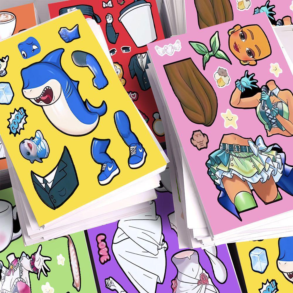New! Shan Hai Jing Singer Dress-Up Stickers - Fun Educational Toys for Kids