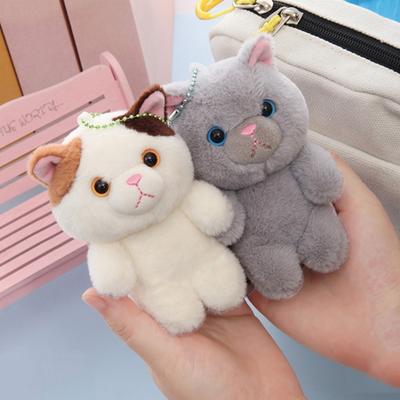 Cartoon Cat Plush Keyring Meow Plush Cat Doll Pendant Creativity Plush Cat Keychain  Female Girls