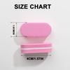 Xiaomi 3pcs Pink Double-Sided Oval Nail Files Mini Sponge Buffing Blocks, Portable Nail Polishing Tools Non-Damaging To Nail Surface