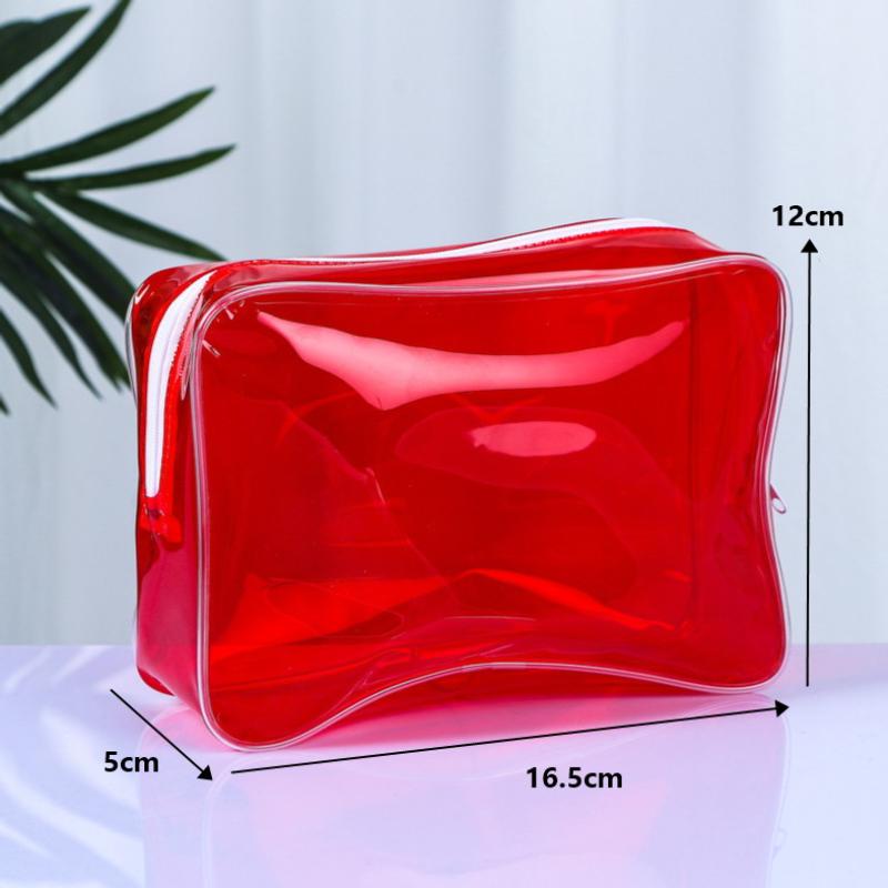 PVC Clear Travel Storage Bag Waterproof Durable Toiletry Makeup Organizer for College Dorm Bathroom Vacation