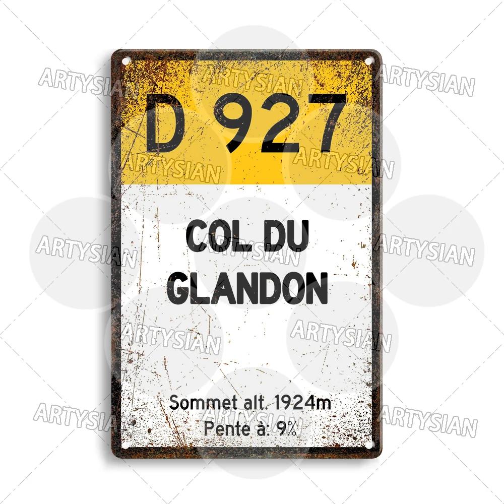 Turul Franței Ciclism Placă metalică Reper ALPE d'HUEZ Col D'Aubisque Col du Granon Peyresourde d'IZOARD l'ISERAN BONETTE