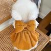 Small Dog Princess Dress Pet Bowknot Skirt Autumn Winter Sweet Sweater Cat Fashion Warm Coat Puppy Harness Chihuahua Yorkshire