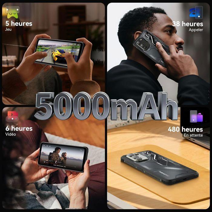 Blackview Fort 5 Android 16 Téléphone Portable Incassable,6.78'', 36Go+256Go ,120Hz,108MP+50MP+13MP,IP69K/NFC - Jaune