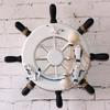 Ship Steering Wheel Net Beach Shop Home Wall Ornament