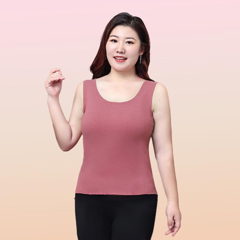 Dámská hřejivá a silná sametová podzimní a zimní vesta s vyhříváním nadměrné velikosti