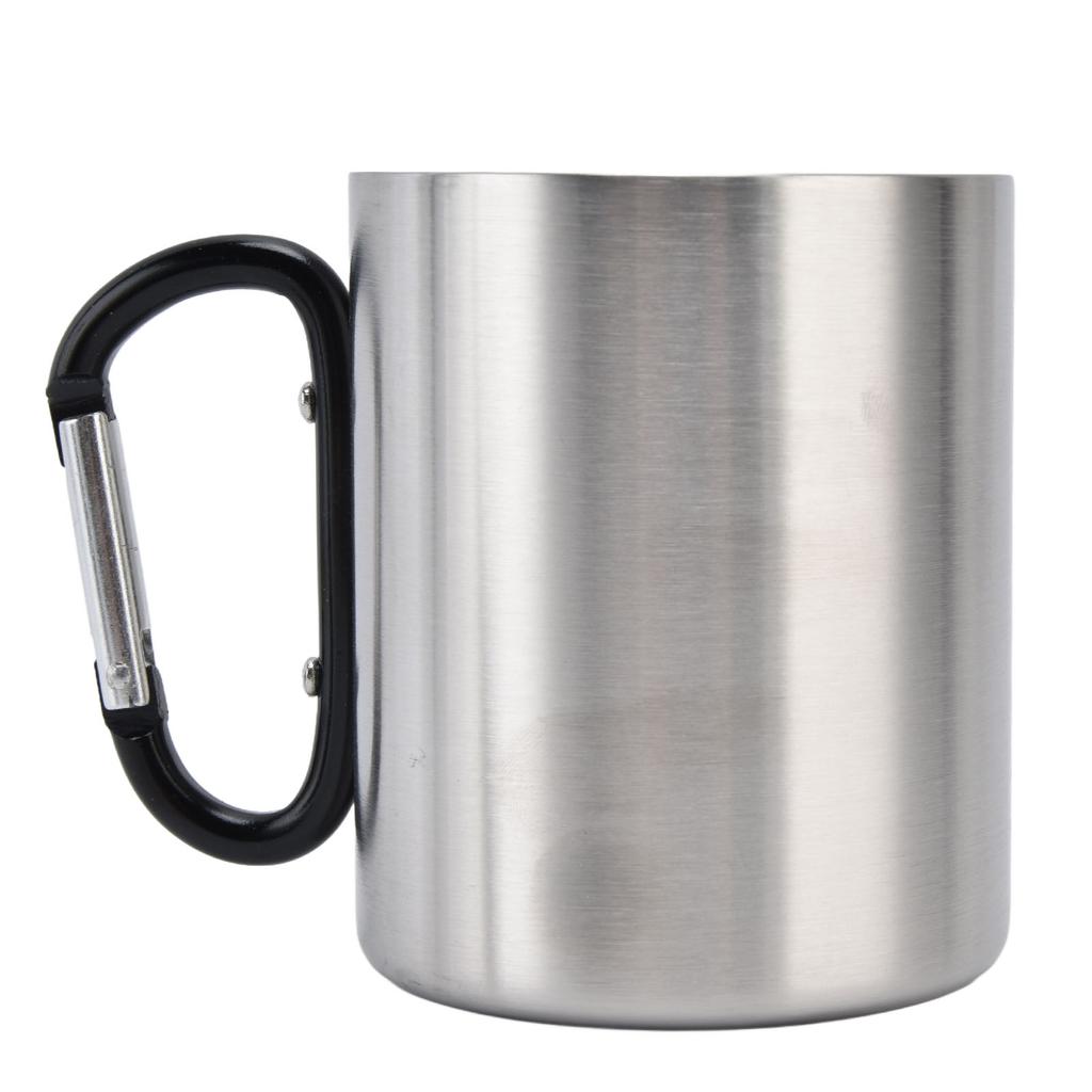 Stainless Steel Mug 360ml Double Wall Comfortable Handle Glossy Surface Exquisite Durable Stainless