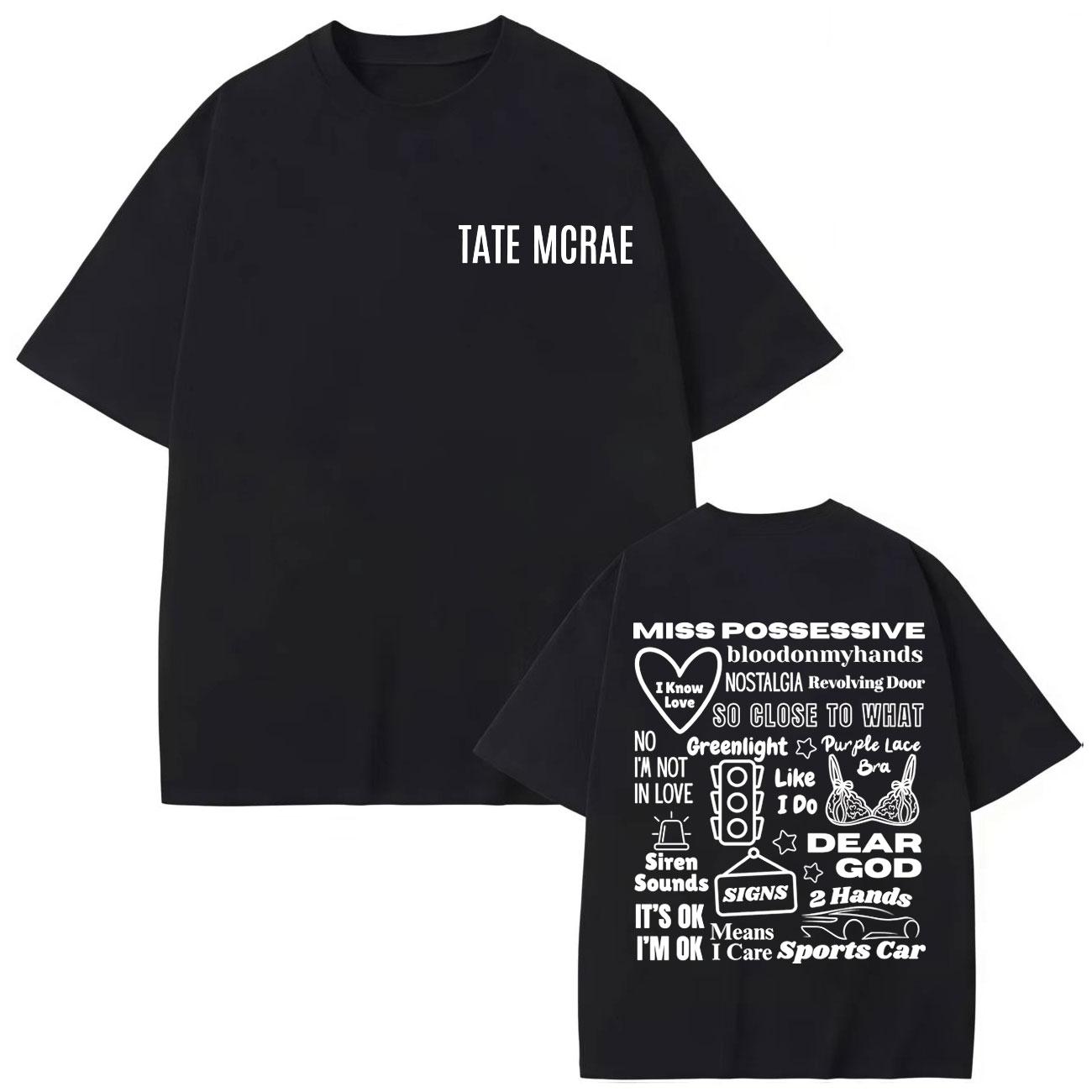 

Singer Tate McRae Merch T-shirts Men s Women Hip Hop Fashion Short Sleeve T-shirt Summer Casual Loose Cotton T Shirts S