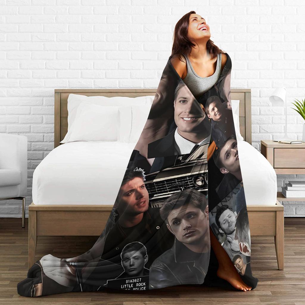 Jensen Ackles Blanket  Super Warm Fashion Plush Throw Blanket For Boy Girl Outdoor Flannel Bedspread Bed Cover