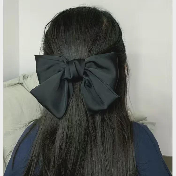 High-End Seersucker Large Bow Hair Clip