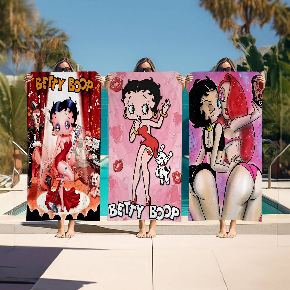 B-BettyS Boop Microfiber Beach Towel Absorbent Quick Dry Soft Yoga Swimming Resort Mountain Climbing Towel