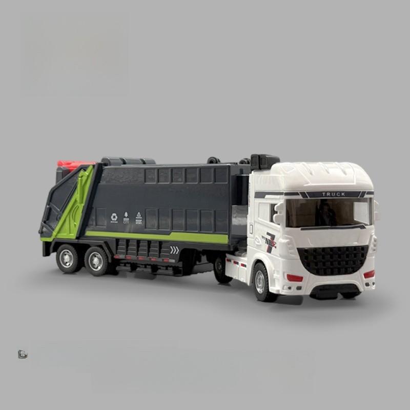 Large Inertia Sanitation Vehicle Toy For Kids With Durable Plastic Construction Trash Truck