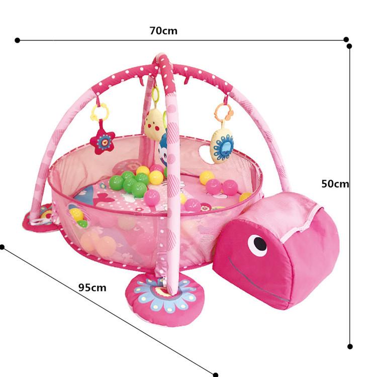 Multifunctional Baby Ocean Ball Play Mat with Gym Rack and Fence
