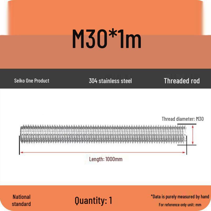 Stainless Steel Full Threaded Rod Bolt M5-M42