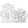 Halloween Embossing Die Cuts Clear Silicone Stamper for Card Making DIY Scrapbooking Craft, Embossing Cutting Dies Stamp