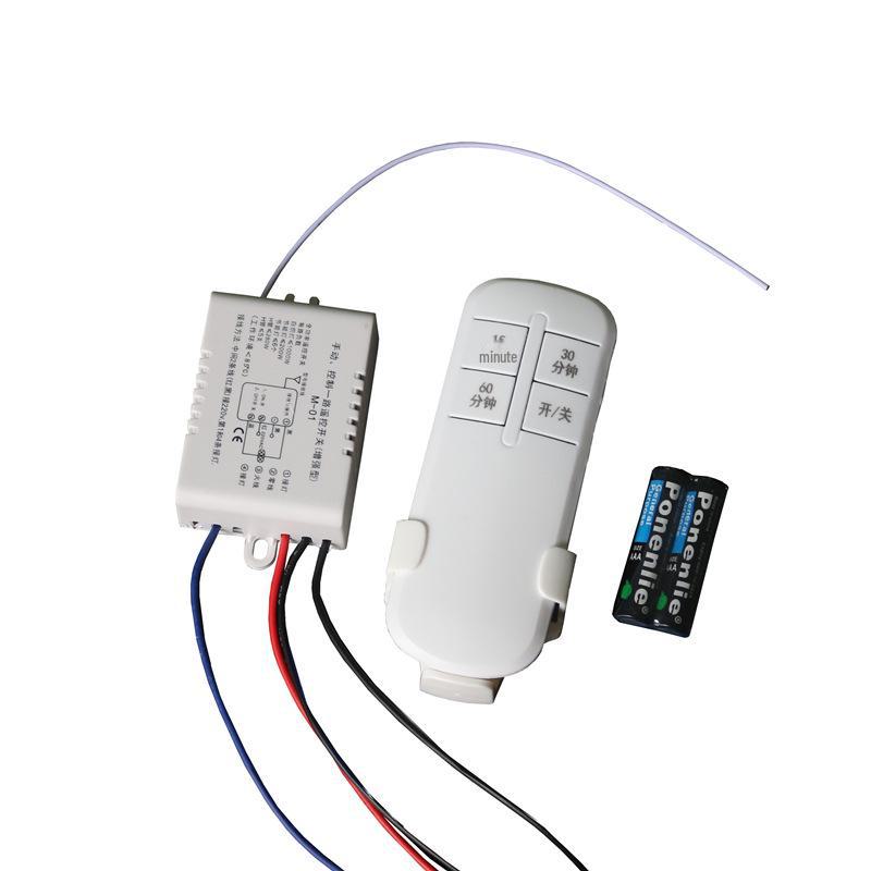 Drahtloses Einweg-Funk-Fernbedienungs-Licht-Zeitschaltmodul mit 315m HF-Wanddurchdringung - Inklusive 7. Batterie