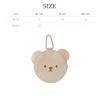 Monchéri [Bear Mini Pouch with Carabiner] Dog, Small Dog (FREEBeige) Cute, Stylish, Popular Brand, Toy Poodle, Chihuahua
