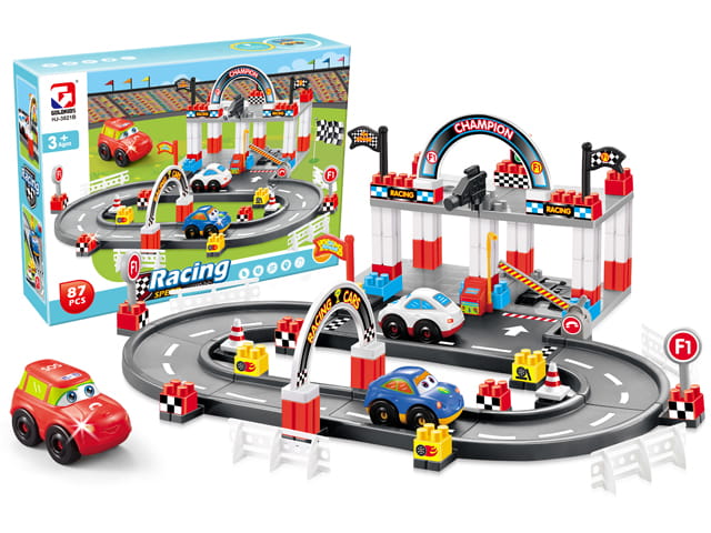 Promotion Blocks Race Track Cars Cars Race 87 pcs