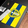 Tappetino per mouse con design dello stemma del Leeds United, base in gomma, tappetino da scrivania per esports, tappetino per mouse per giocatori e uso in ufficio, scrivania da gioco, tappetino facile da pulire