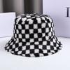 Autumn Winter Thick Leopard Print Fisherman Hat with Fleece Fashionable and Versatile Basin Hat Looks Small On the faceHats & Caps Women’s