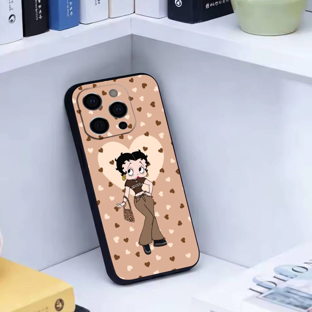 Cute-B-Betty Boop Phone Case Silicone Soft For IPhone 17 16 15 14 13 12 11 X XR Plus Pro Max Plus