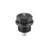 Universal M18x1.5 Car Magnetic Oil Drain Plug Bolt with 3 Gasket Black Pack of 1