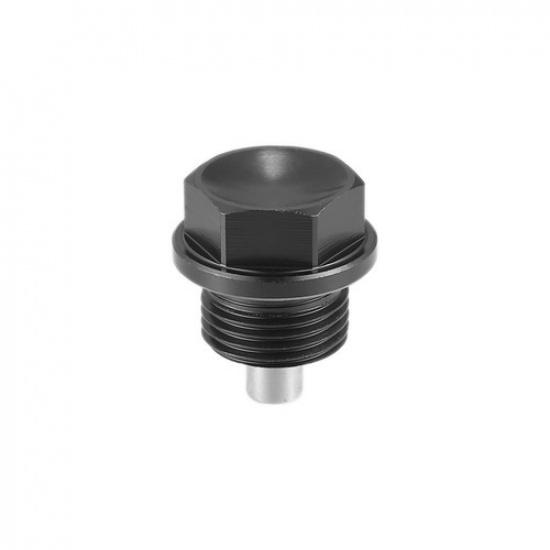 Universal M18x1.5 Car Magnetic Oil Drain Plug Bolt with 3 Gasket Black Pack of 1