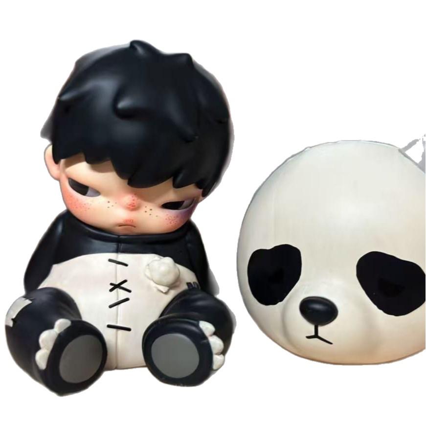 Hirono Ono Panda Card Hanger: Trendy Desktop Ornament Figure Blind Box Gift