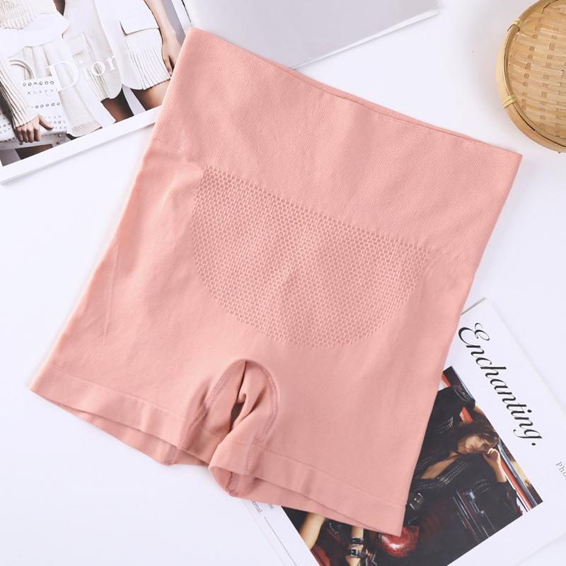 

3D Honeycomb бесшовные женские с высокой талией хлопковые компрессионные трусики для подтяжки бедер, корректирующие фигуру, нижнее белье с плоским углом, женские защитные трусики с плоским углом one size розовый