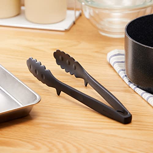 Home Chef Mini All-purpose Tongs, Black