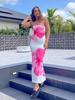 European Style 2026 Elegant Strapless Slim Fit Long Beach Dress