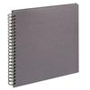 Spiral-bound Album - Cloth - 30x30 Cm - 50 Pages - Anthracite Linen Cover