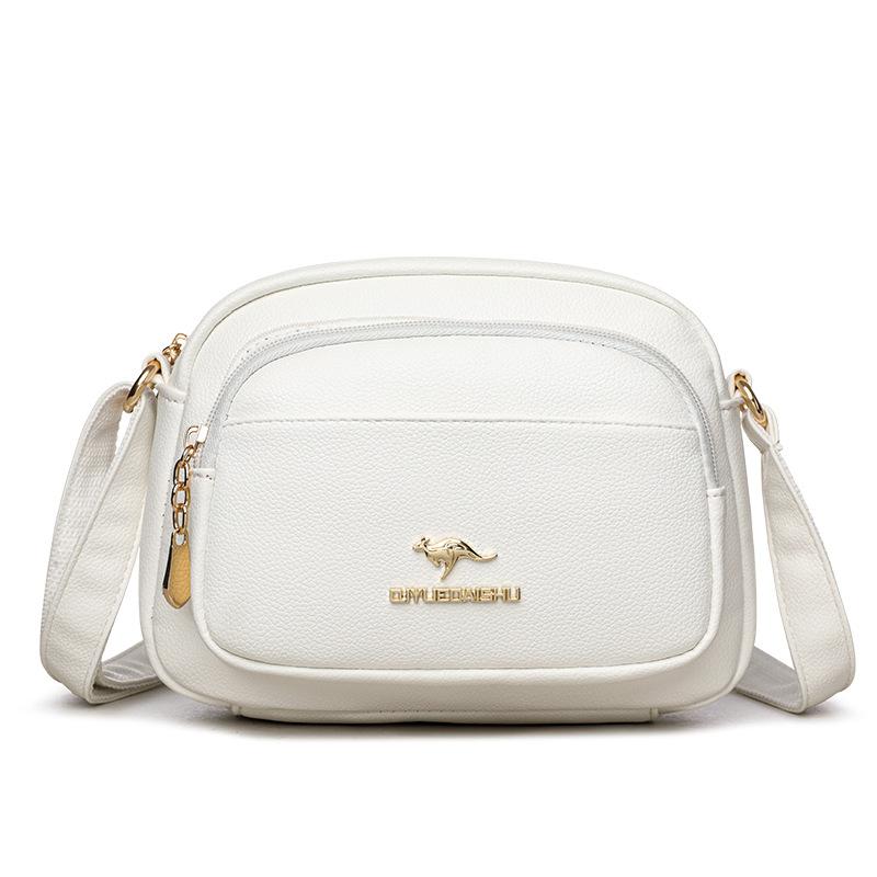 

Нишевая дизайнерская одноплечевая сумка, Модная сумка для мамы среднего возраста, Женская сумка-кроссбоди для通勤 на молнии белый