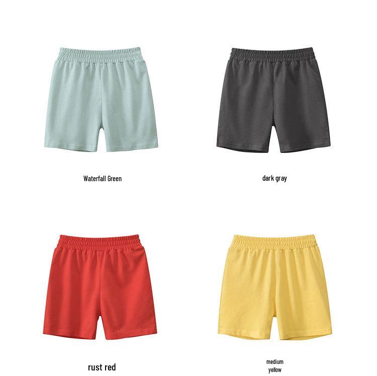 27kids Solid Color Children's Shorts for Babies - Mid-Length, Comfortable Fit