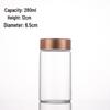Rose Gold Portable Tea Dispenser - Large Caliber Glass Bottle with Aluminum Cap (65mm), Recyclable and Durable.