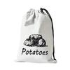 Canvas Drawstring Storage Bag Kitchen Produce Storage Bag Reusable Grocery Tote Bag Vegetable Storage Pouch Non-Woven Fabric Bag