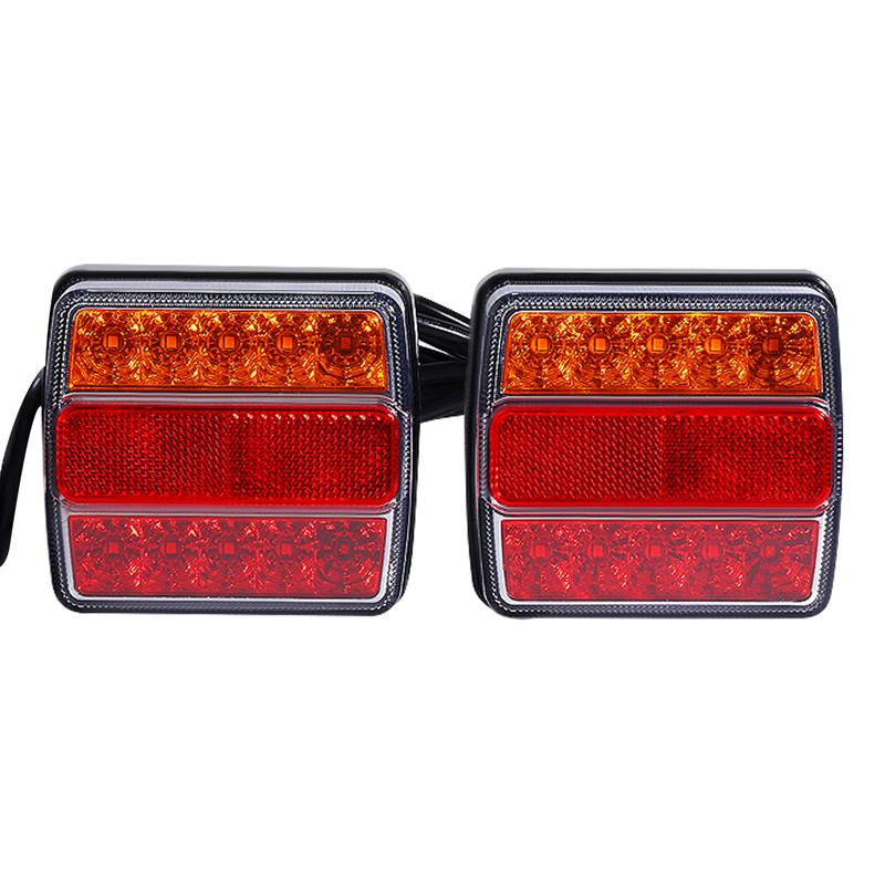 Universal 7 Pin LED Tail Lights for Trucks Trailers Tractors Buses 2835 LED Beads Brake Reverse Turn Signal Lights