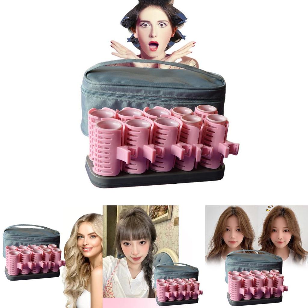 Premium Electronic Curling Rollers Set Of 10 For Effortless Heatless Curls And Styling