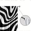 2Pc Zebra Pattern Blackout Curtains, Polyester Fabric, Machine Washable, Suitable For Bedroom, Living Room, Kitchen, Balcony