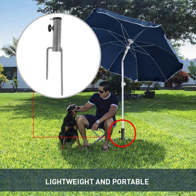 Ancore di Terra Multifunzione Facili da Installare Picchetto in Alluminio Supporto Metallico per Ombrelloni da Esterno per Ombrelloni da Spiaggia/Giardino/Pesca