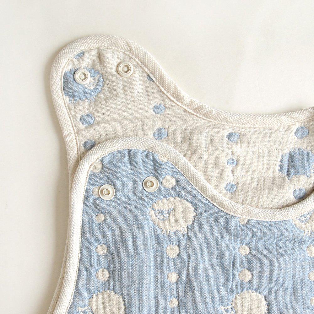 10mois Hoppetta Fluffy Gauze Baby for Newborns to 3 Years 58cm 5260 - (6-Layer Gauze) Sleeper, Old, Blue, Length,